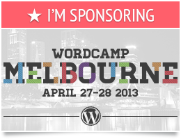 I'm Sponsoring WordCamp Melbourne 2013